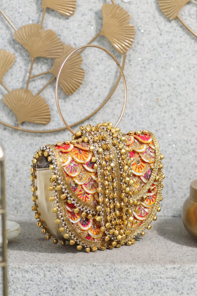 5 Elements by Radhika Gupta Multicolour floral embellished handbag 5ELEJUN26D148331