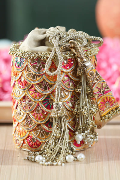 5 Elements by Radhika Gupta Multicolour embellished potli bag 5ELEJUN26D148335