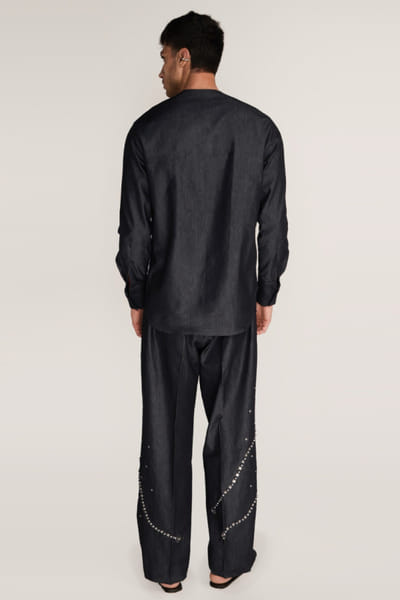Rosani Charcoal solid shirt ROSAAUG26D152355