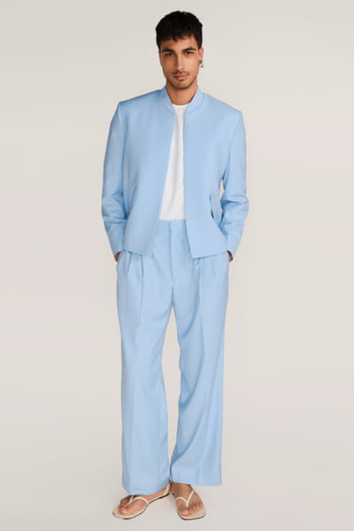 Rosani Blue solid blazer ROSAAUG26D152358