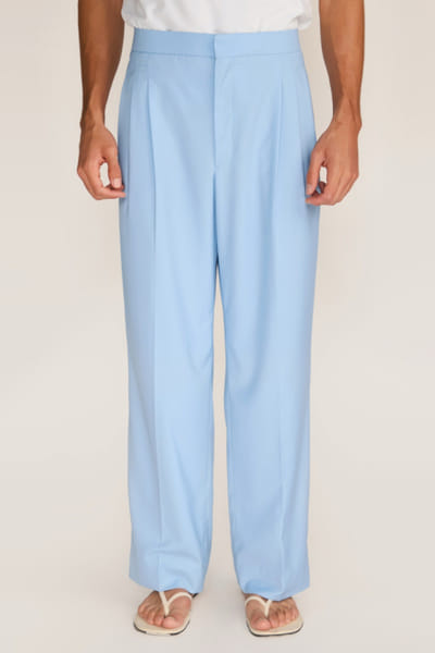 Rosani Blue pleated trousers ROSAAUG26D152362
