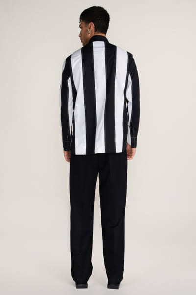 Rosani Black and white striped shirt ROSAAUG26D152356