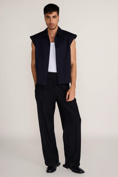 Rosani Black cotton vest ROSAAUG26D152352