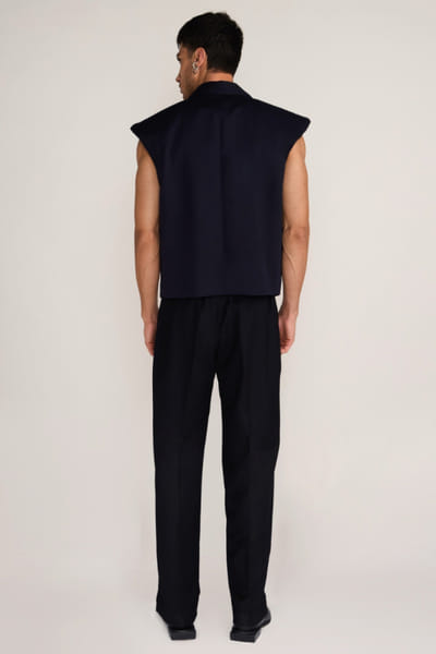 Rosani Black cotton vest ROSAAUG26D152352