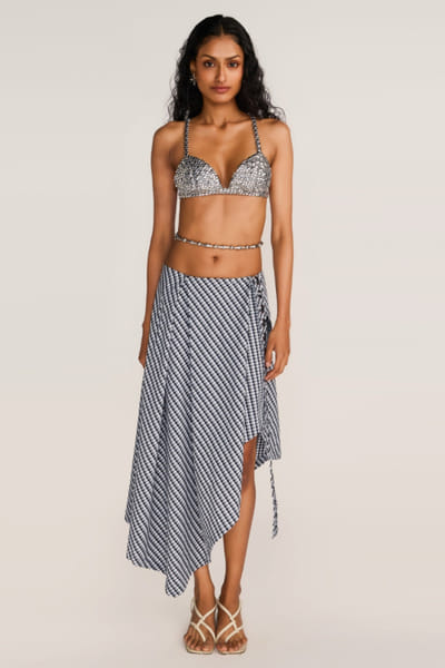 Rosani Chrome embroidered bralette ROSAAUG26D151639