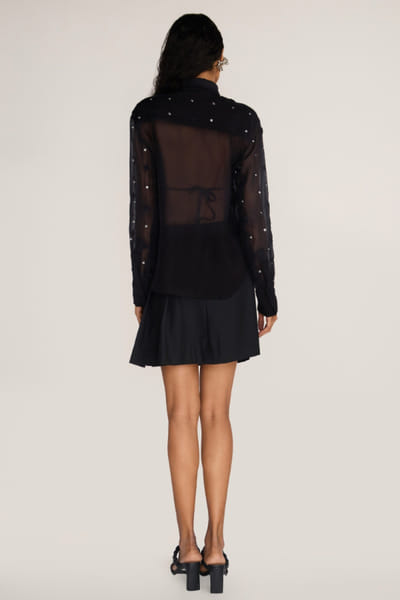 Rosani Black thread embroidered shirt ROSAAUG26D151638