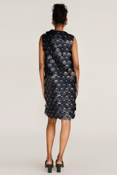 Rosani Black disc embellished dress ROSAAUG26D151645