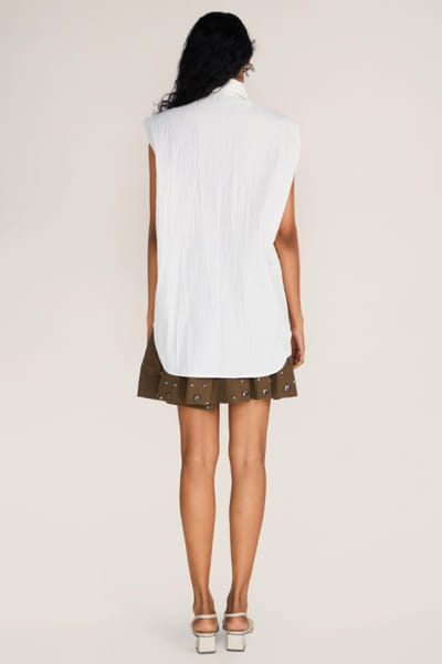 Rosani Ivory crushed shirt ROSAAUG26D151636