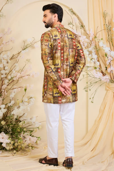Kasbah Multicolour printed and embroidered kurta KASBJUL26D150099