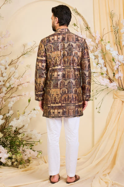 Kasbah Multicolour printed aari embroidered kurta KASBJUL26D150102