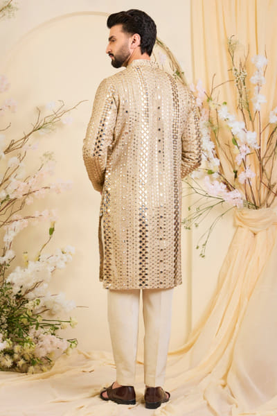 Kasbah Gold thread embroidered kurta KASBJUL26D150108