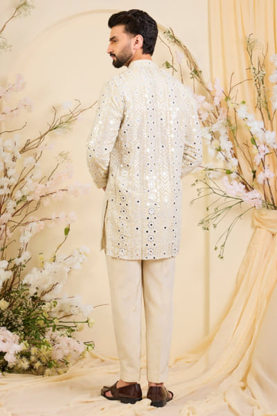 Kasbah Gold mirror embroidered kurta KASBJUL26D150106