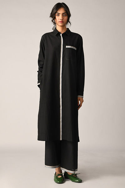 Black collared tunic