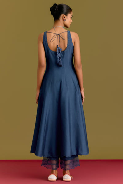 Devnaagri Blue dori embroidered anarkali set DEVNJUN26D146073