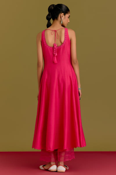 Devnaagri Fuchsia dori embroidered anarkali set DEVNJUN26D146072
