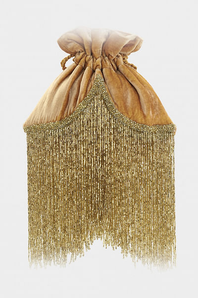 Gold embellished potli bag