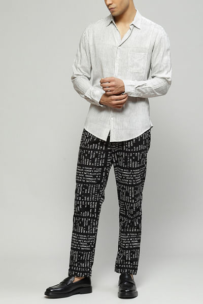 White printed shirt