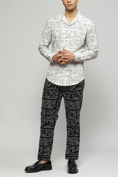 Ivory embroidered shirt