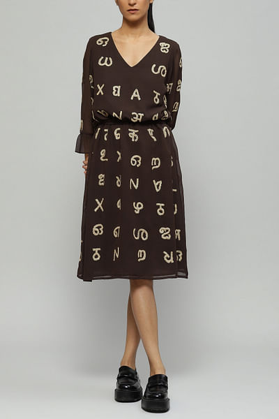 Sequin embroidered dress