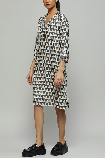 Hand block printed dress