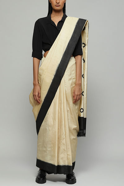 Silk double ikat sari