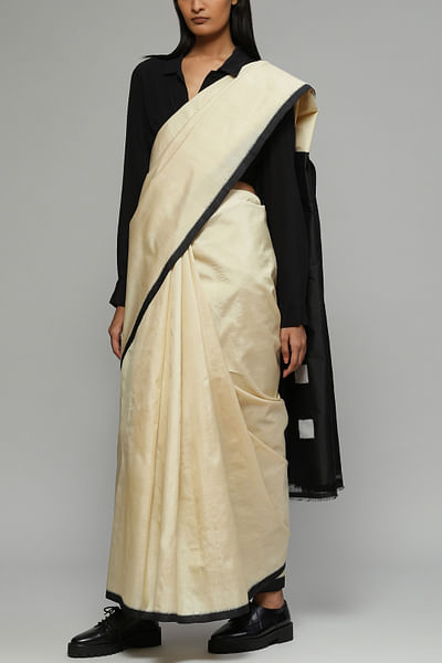 Silk double ikat sari