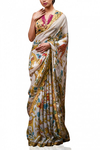 Kalamkari handpainted sari set