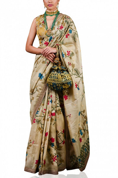Kalamkari work sari set