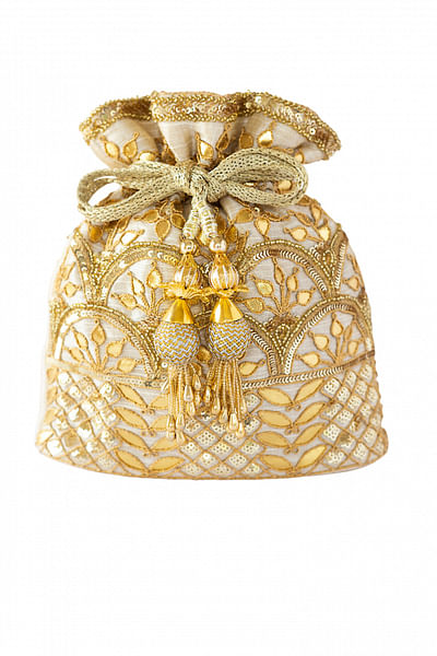 Gold gota patti embellished potli bag