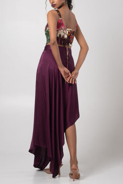 Advait Char embroidered corset and skirt ADVJAN25D12572