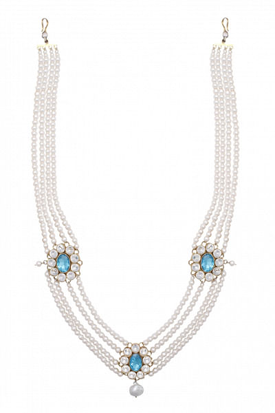 Three crystal necklace