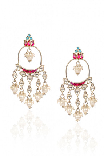Silver tassel earrings