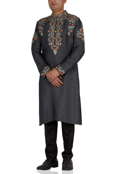 Floral embroidered kurta set