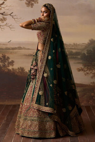 Angad Singh Green embroidered lehenga set ANGAJUL26D150526