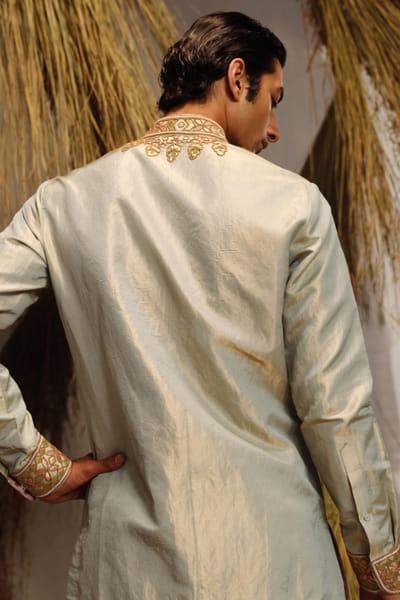 Amaare Ice blue gota embroidered kurta set AMAAAUG26D152819