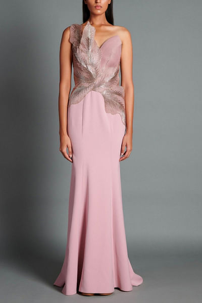 Pink embellished gown