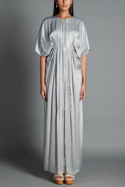 Ice grey kaftan dress