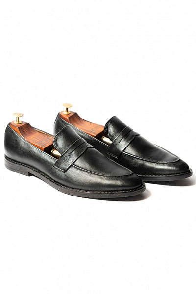 Black penny loafers