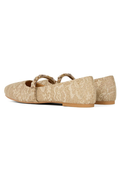 Anaar Gold gemstone embellished ballerinas ANAAJUN26D146907