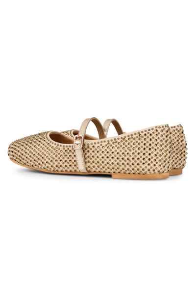 Anaar Gold embellished ballerinas ANAAJUN26D146910