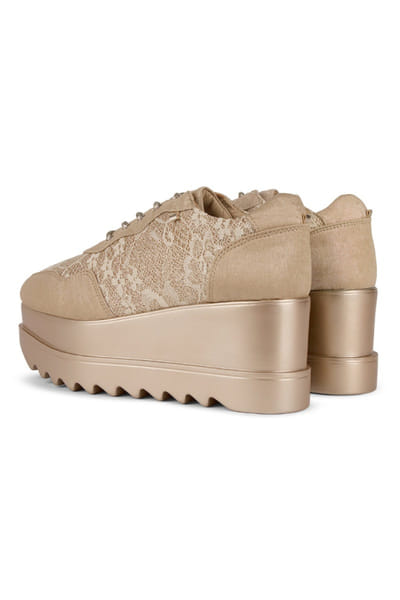 Anaar Gold lace wedge sneakers ANAAJUN26D146886
