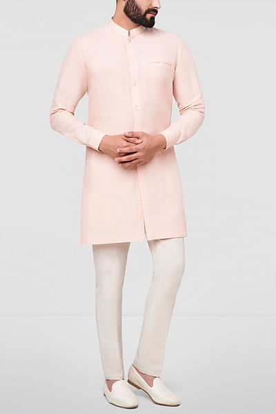Blush pink short kurta