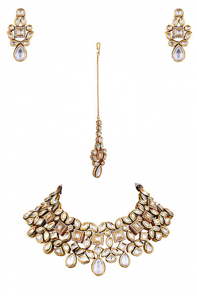 Polki embellished necklace set