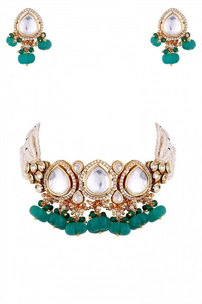 Polki and pearl choker set