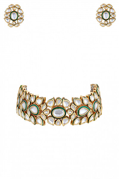Kundan and polki choker set