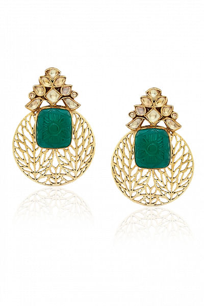 Gold jaal earrings
