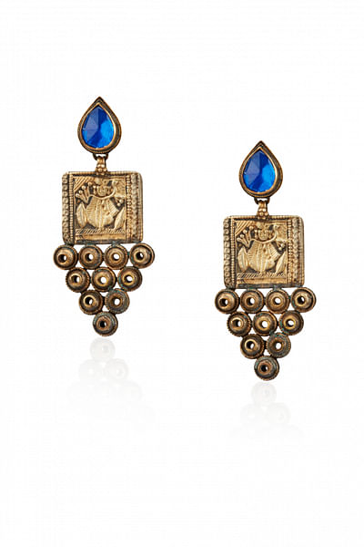 Blue gemstone earrings