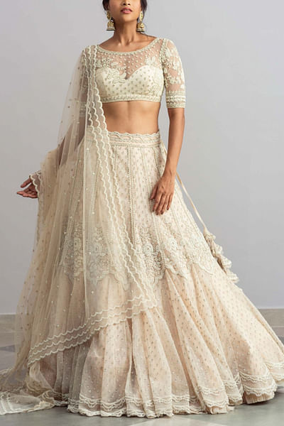 Ivory lehenga set