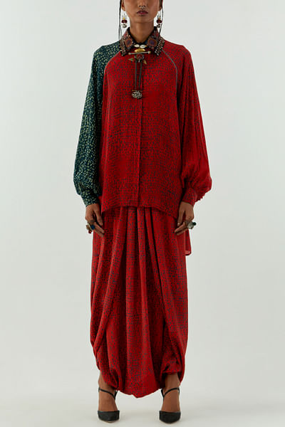 Printed shirt and trousers