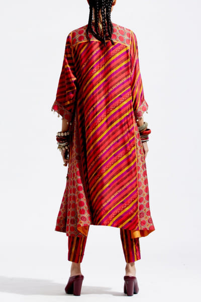Aseem Kapoor Red embroidered tunic set ASEDEC21012